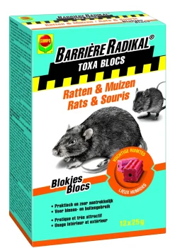 Brico Compo Anti-Muizen En Ratten Blokjes Barriere Radikal Toxa 300G- Ongediertebestrijding