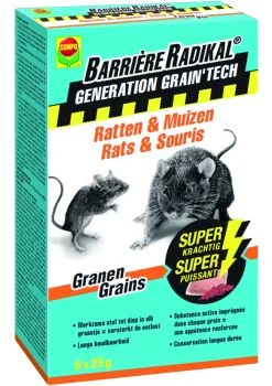 Brico Compo Muizen En Ratten Lokaas Barriere Radikal Generation Grain'Tech 150G- Ongediertebestrijding