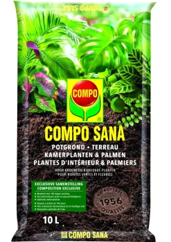 Brico Compo Sana Potgrond Voor Kamerplanten En Palmen 10L- Potgrond