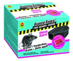 Brico Compo Toxa Graantjes + Voerdoos Muizen Barriere Radikal (2X 25G + Voederdozen)- Ongediertebestrijding