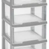 Manden & Boxen|Brico Curver Ladesysteem Met Wielen Essentials Lichtgrijs 4X20L