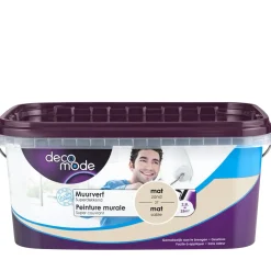 Brico Decomode Muurverf Superdekkend Mat Zand 2,5L- Muurverf