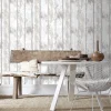Brico Decomode Vliesbehang Hout Wit- Vliesbehang