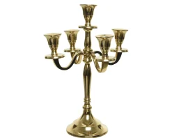 Kerstdecoratie|Brico Decoris Kandelaar 29.5Cm Goud