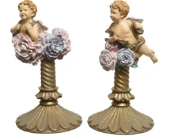 Kerstdecoratie|Brico Decoris Kandelaar Polyresin 27Cm Creme