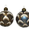 Kerstballen|Brico Decoris Kerstbal Glas Zwart/Blauw 1Stuks