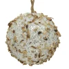 Kerstballen|Brico Decoris Kerstbal Glitter Foam Wit 8Cm