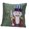 Kerstdecoratie|Brico Decoris Kussen Notenkraker Polyester Groen 45Cm