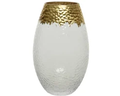 Kerstdecoratie|Brico Decoris Vaas Glas 20Cm Goud