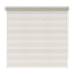 Brico Decosol 4328 Roljaloezie Lichtdoorlatend Wit Linnen 120X160Cm- Duo Rolgordijn