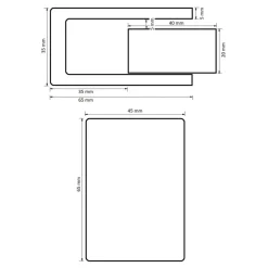 Brico Design Trapleuning Zwart Rechthoekig - 350 Cm Met 4 Houders- Trapleuningen