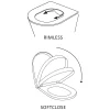 Wandclosetten|Brico Differenz Hangtoilet Mat Zwart | Soft-Close & Quick Release Toiletzitting |Randloos Toiletpot