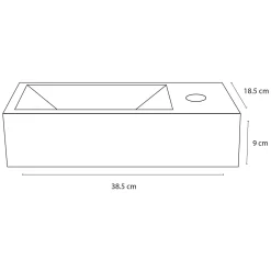 Toiletfonteinen|Brico Differnz Fontein Ravo Keramiek Wit 38,5Cm