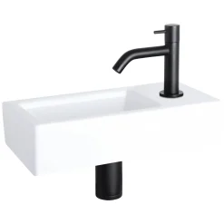 Toiletfonteinen|Brico Differnz Fontein Ravo Keramiek Wit 38,5Cm