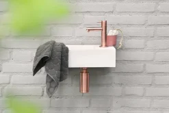 Toiletfonteinen|Brico Differnz Fontein 36X185X9Cm Solid Surface Wit