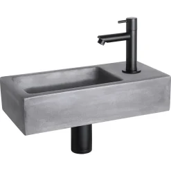 Toiletfonteinen|Brico Differnz Fonteinset Mix&Match Ravo Beton Recht Mat Zwart