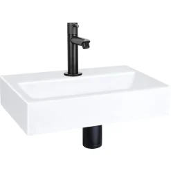 Toiletfonteinen|Brico Differnz Fonteinset Mix&Match Flat Keramiek Recht Mat Zwart
