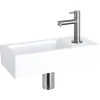 Toiletfonteinen|Brico Differnz Fonteinset Mix&Match Ravo Keramiek Recht Mat Chroom