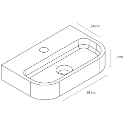 Toiletfonteinen|Brico Differnz Ovale Small Fonteinset Natuursteen