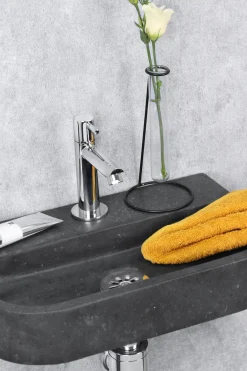 Toiletfonteinen|Brico Differnz Ovale Small Fonteinset Natuursteen