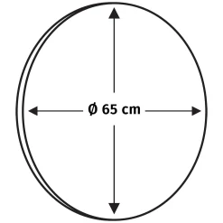 Spiegels|Brico Differnz Spiegel Rond O65Cm Zwart Kader