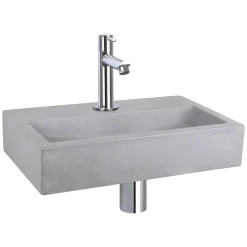 Toiletfonteinen|Brico Differnz Toiletfontein Flat Beton Lichtgrijs 38X24X8Cm