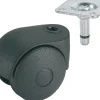 Brico Dorner+Helmer Dubbel Wiel Zwart 40Mm- Wielen
