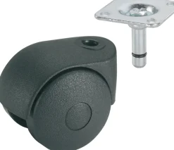 Brico Dorner+Helmer Dubbel Wiel Zwart 40Mm- Wielen