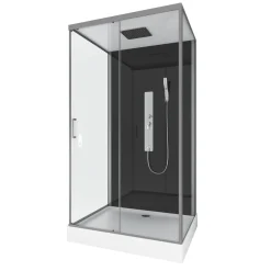 Douchecabines|Brico Douchecabine Aurlane Trendy Style Rechthoekig Omkeerbaar Met Hydromassage 110X80Cm