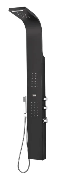 Douchesets|Brico Douchepaneel + Thermostatische Mengkraan Essebagno Essekaska Rvs Zwart Mat