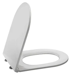 Wc-Brillen|Brico Duneo - Wc-Zitting In Thermohardende Kunststof - Inox Scharnieren - Afklikbaar Met 1 Knop - Soft Close Sluiting - Anti-Bacterieel - D-Vorm - Vorm Aangepast Aan Rechte Wc-Potten - Extra Plat Ontwerp