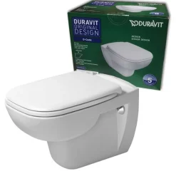Wandclosetten|Brico Duravit Wandcloset Met Toiletzitting D-Code Pack Randloos Diepspoel 35,5X54,5Cm Wit
