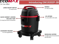 Bouwstofzuigers|Brico Ecomax Stofzuiger Nat-Droog Pp 11 Liter