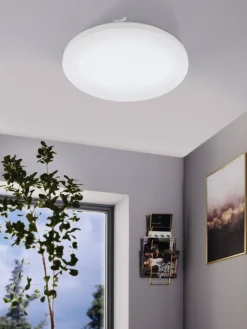 Badkamerverlichting|Brico Eglo Plafondlamp Led Frania Wit 33Cm 17,3W