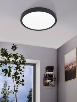 Badkamerverlichting|Brico Eglo Plafondlamp Led Fueva 5 Zwart 28,5Cm 20,5W