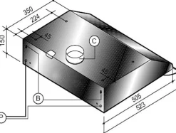 Dampkappen|Brico Electrum Onderbouw Afzuigkap Uh611Lw Wit 60Cm