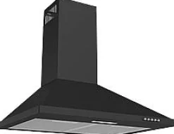Dampkappen|Brico Electrum Schouwafzuigkap Ch 6102 Bl Zwart 60Cm