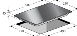 Kookplaten|Brico Electrum Vitrokookplaat 2 Zones Ptl320Vtct Zwart 29Cm