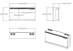Brico Elektrische Sfeerhaard 3D Panama 36″ Inch – 91 Cm