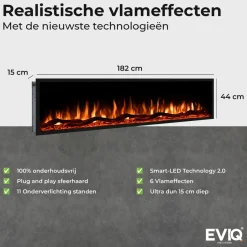 Brico Elektrische Sfeerhaard Smartline 72″ Inch – 182 Cm