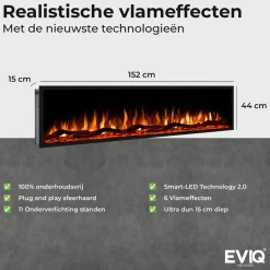 Brico Elektrische Sfeerhaard Smartline 60″ Inch – 152 Cm