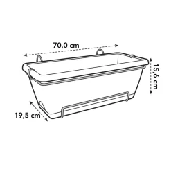 Brico Elho Balkonbak Barcelona 70Cm Terra- Plantenpotten En -Bakken