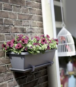 Brico Elho Balkonbak Barcelona 90Cm Antraciet- Plantenpotten En -Bakken
