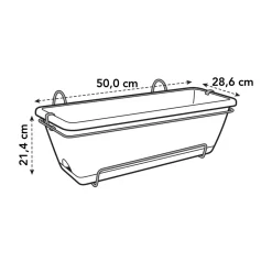 Brico Elho Barcelona All-In-1 O50Cm Antraciet- Plantenpotten En -Bakken