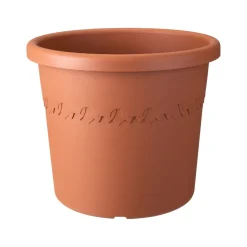 Brico Elho Bloempot Algarve Cilindro Rond Wielen O48Cm Terra- Plantenpotten En -Bakken