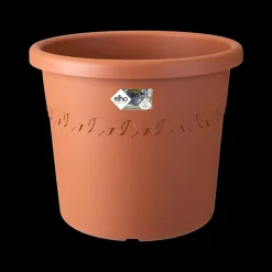 Brico Elho Bloempot Algarve Cilindro Rond Wielen O40Cm Terra- Plantenpotten En -Bakken