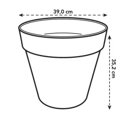 Brico Elho Bloempot Loft Urban Rond Wielen O40Cm Antraciet- Plantenpotten En -Bakken