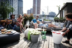 Brico Elho Bloempot Loft Urban Rond Wielen O40Cm Antraciet- Plantenpotten En -Bakken