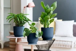 Brico Elho Bloempot Vibes Fold Rond O22Cm Deep Blue- Plantenpotten En -Bakken