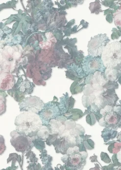 Brico Elle Decoration Vliesbehang Blossom Wit-Roze- Vliesbehang